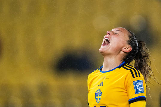 Johanna Rytting Kaneryd of Sweden looks dejected