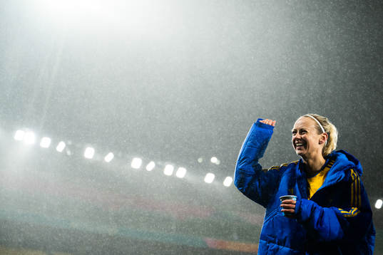 Amanda Ilestedt of Sweden celebrates