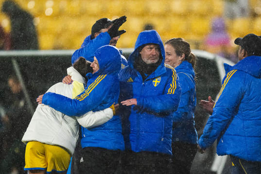 Head coach Peter Gerhardsson celebrates