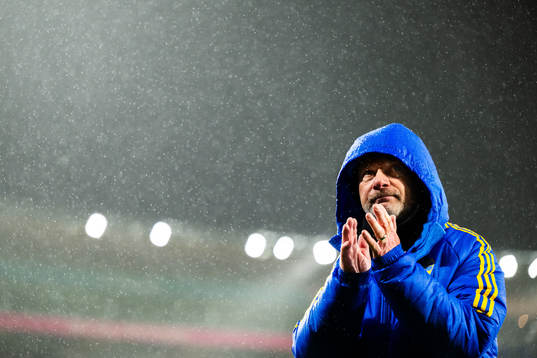 Head coach Peter Gerhardsson of Sweden celebrates