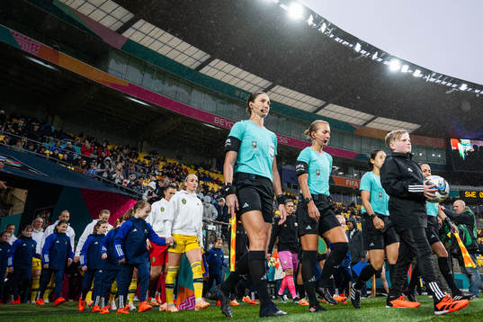 Kosovare Asllani of Sweden enters the pitch