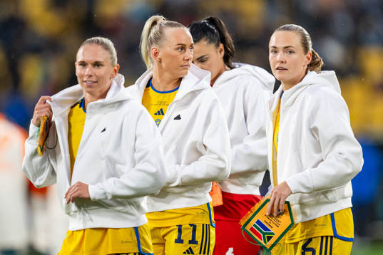 Jonna Andersson,Stina Blackstenius, goalkeeper Zecira