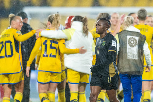 Thembi Kgatlana of South Africa looks dejected