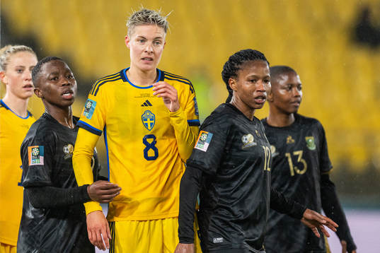 Kholosa Biyana and Jermaine Seoposenwe of South Africa