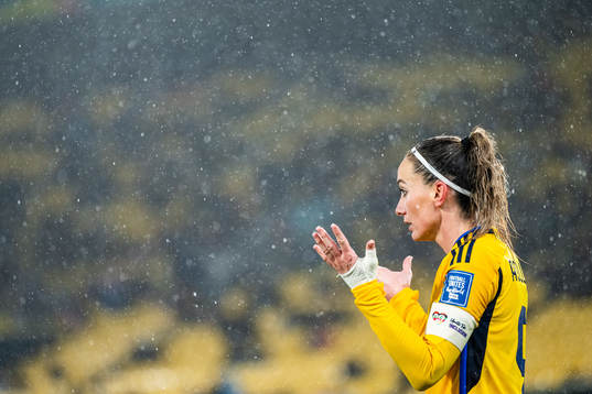 Kosovare Asllani of Sweden reacts