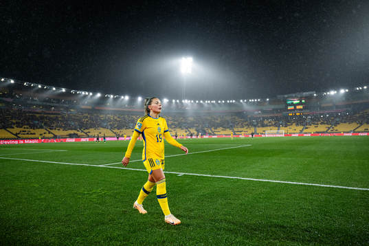 Johanna Rytting Kaneryd of Sweden is substituted off