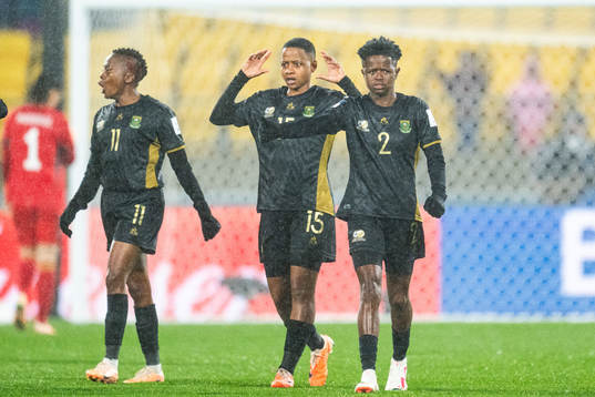 Thembi Kgatlana, Refiloe Jane and Lebohang Ramalepe of