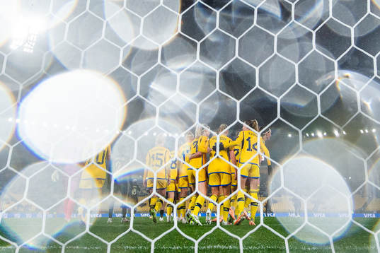 Players of Sweden celebrate