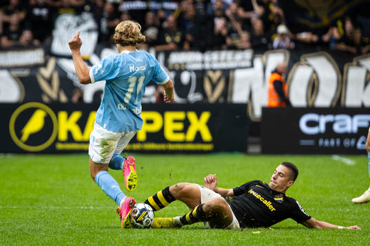 Malmö FFs Sebastian Nanasi och AIKs Dino Besirovic