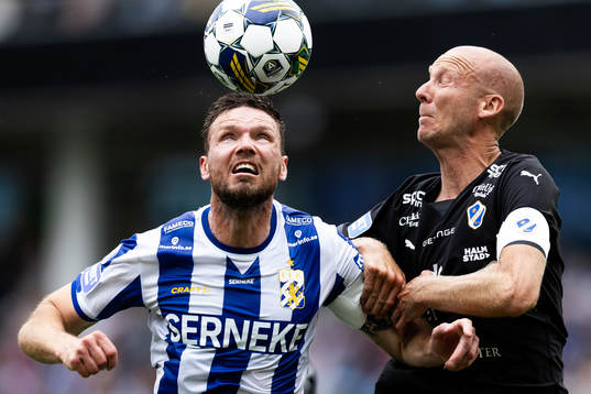IFK Göteborgs Marcus Berg och Halmstads Andreas Johansson