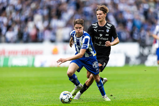 IFK Göteborgs Gustaf Norlin och Halmstads Erik Ahlstrand