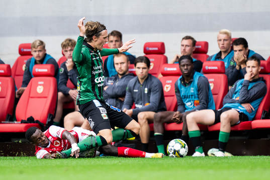 Kalmars Nahom Girmai Netabay och Varbergs Joakim Lindner