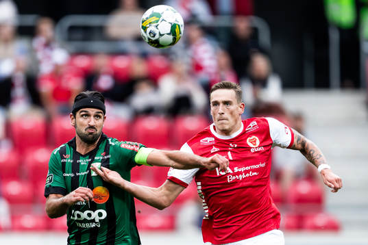 Varbergs Oliver Stanisic och Kalmars Mileta Rajovic
