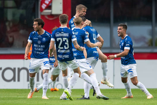 Trelleborgs spelare jublar