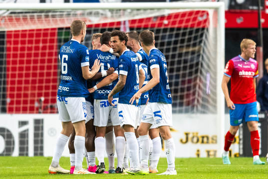 Trelleborgs spelare jublar