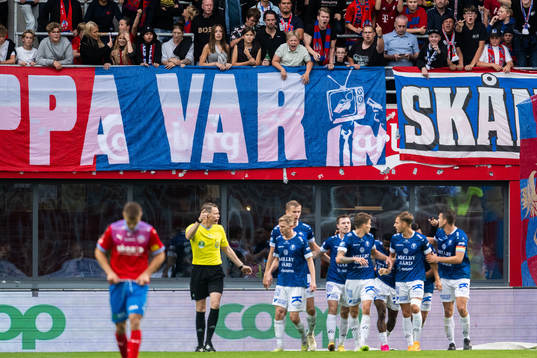 Trelleborgs spelare jublar