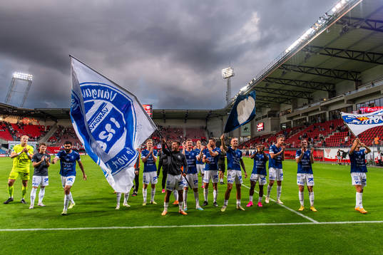 Trelleborgs spelare jublar