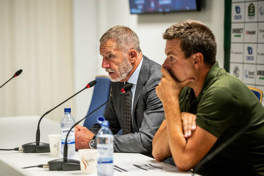 Helsingborgs tränare Stuart Baxter och Trelleborgs
