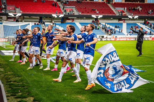 Trelleborgs spelare jublar