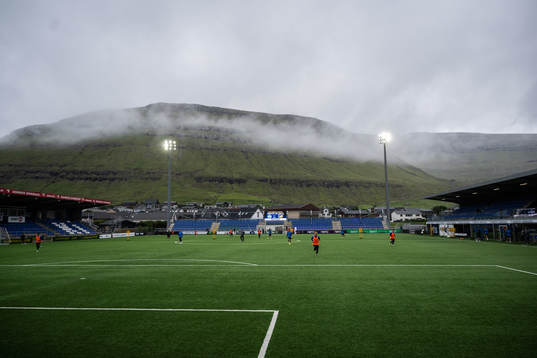 Under en träning med Klaksvik