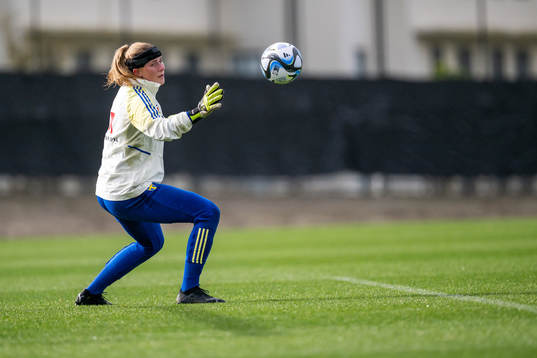 Goalkeeper Tove Enblom of the Swedish women's national