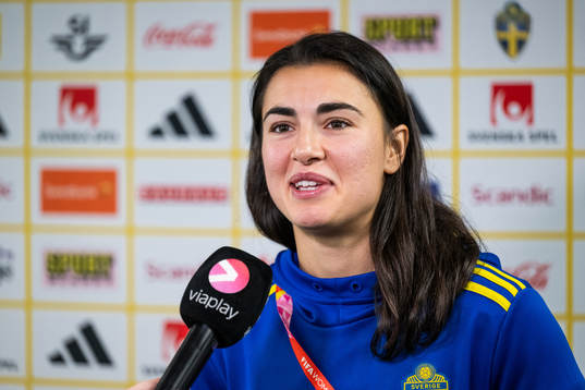 Goalkeeper Zecira Musovic of the Swedish women's national
