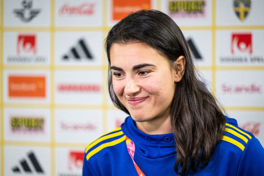 Goalkeeper Zecira Musovic of the Swedish women's national