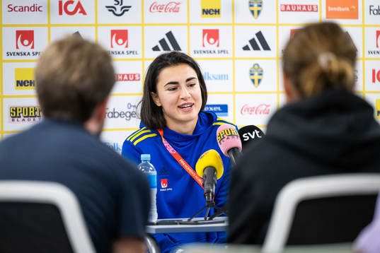 Goalkeeper Zecira Musovic of the Swedish women's national