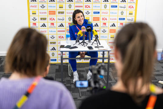 Goalkeeper Zecira Musovic of the Swedish women's national