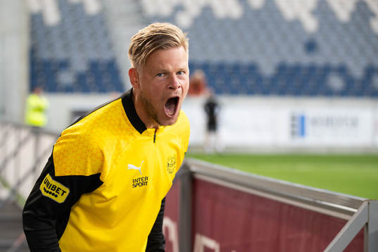Mjällbys David Löfquist jublar