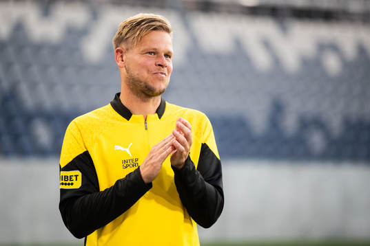 Mjällbys David Löfquist jublar