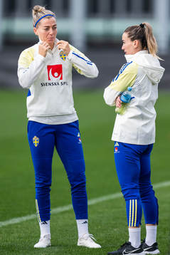 Linda Sembrant and Kosovare Asllani of the Swedish