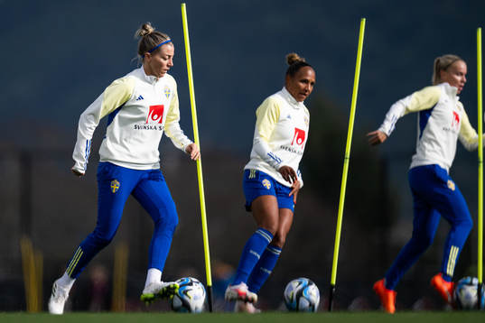 Linda Sembrant and Madelen Janogy of the Swedish women’s