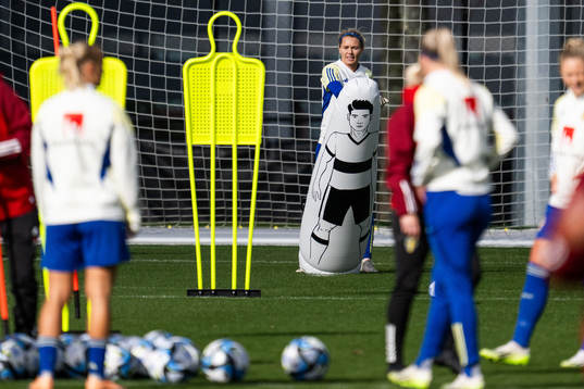 Goalkeeper Jennifer Falk of the Swedish women’s national