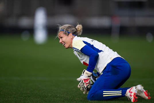 Goalkeeper Jennifer Falk of the Swedish women’s national