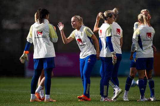 Goalkeeper Zecira Musovic, Stina Lennartsson and goalkeeper