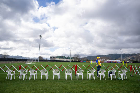 Fan Karolina Mårtensson at a training session of the