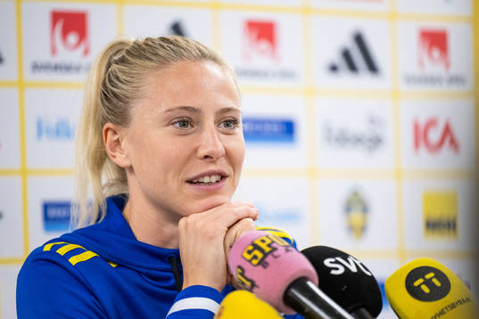 Rebecka Blomqvist of the Swedish women's football team at a