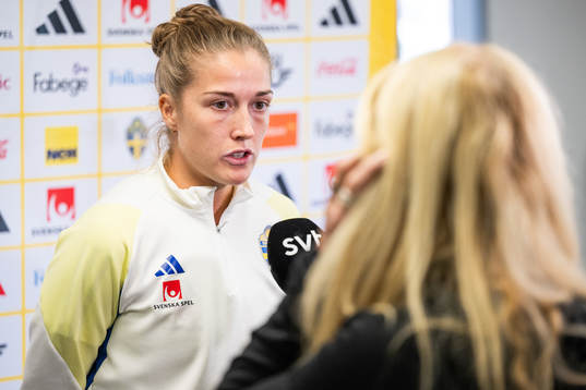 Filippa Angeldahl of the Swedish women's football team at a