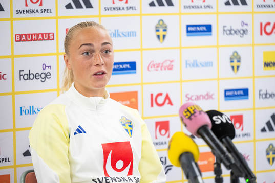 Hanna Bennison of the Swedish women's football team at a