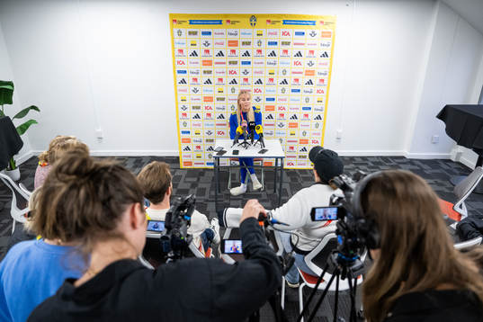 Stina Lennartsson of the Swedish women's football team at a