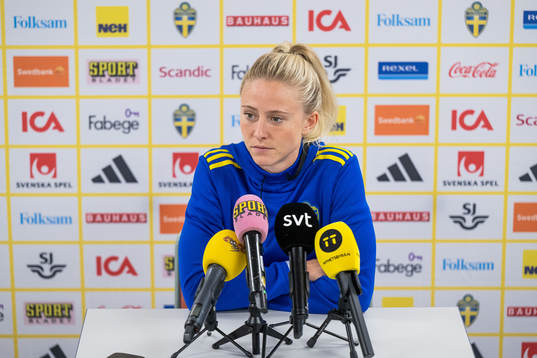 Rebecka Blomqvist of the Swedish women's football team at a