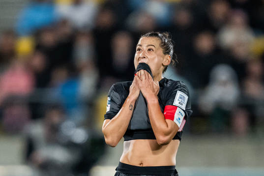 Ali Riley of New Zealand looks dejected