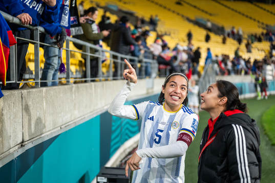 Hali Long of Philippines celebrates