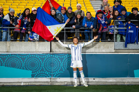 Sarina Bolden of Philippines celebrates