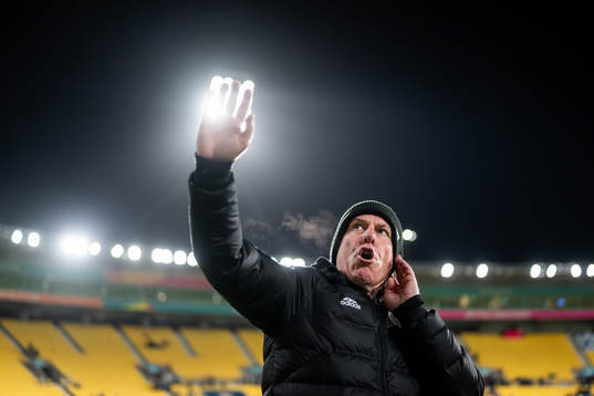 Head coach Alen Stajcic of Philippines celebrates