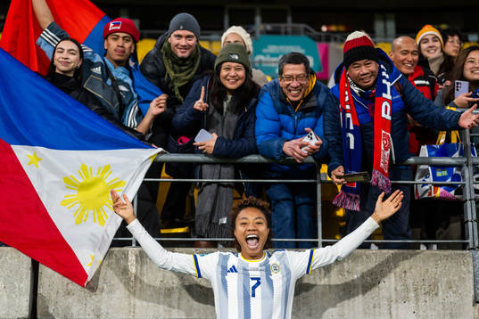 Sarina Bolden of Philippines celebrates