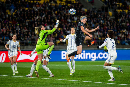 goalkeeper Olivia McDaniel of Philippines and Hannah