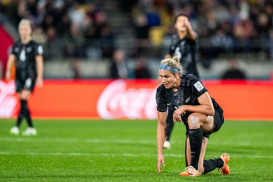 Hannah Wilkinson of New Zealand looks dejected
