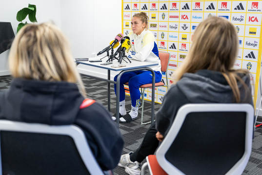 Filippa Angeldahl of the Swedish women's football team at a
